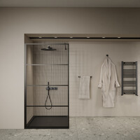 Inloopdouche | BWS | Oganto 1 | 80x200 cm | 8 mm | Zwart