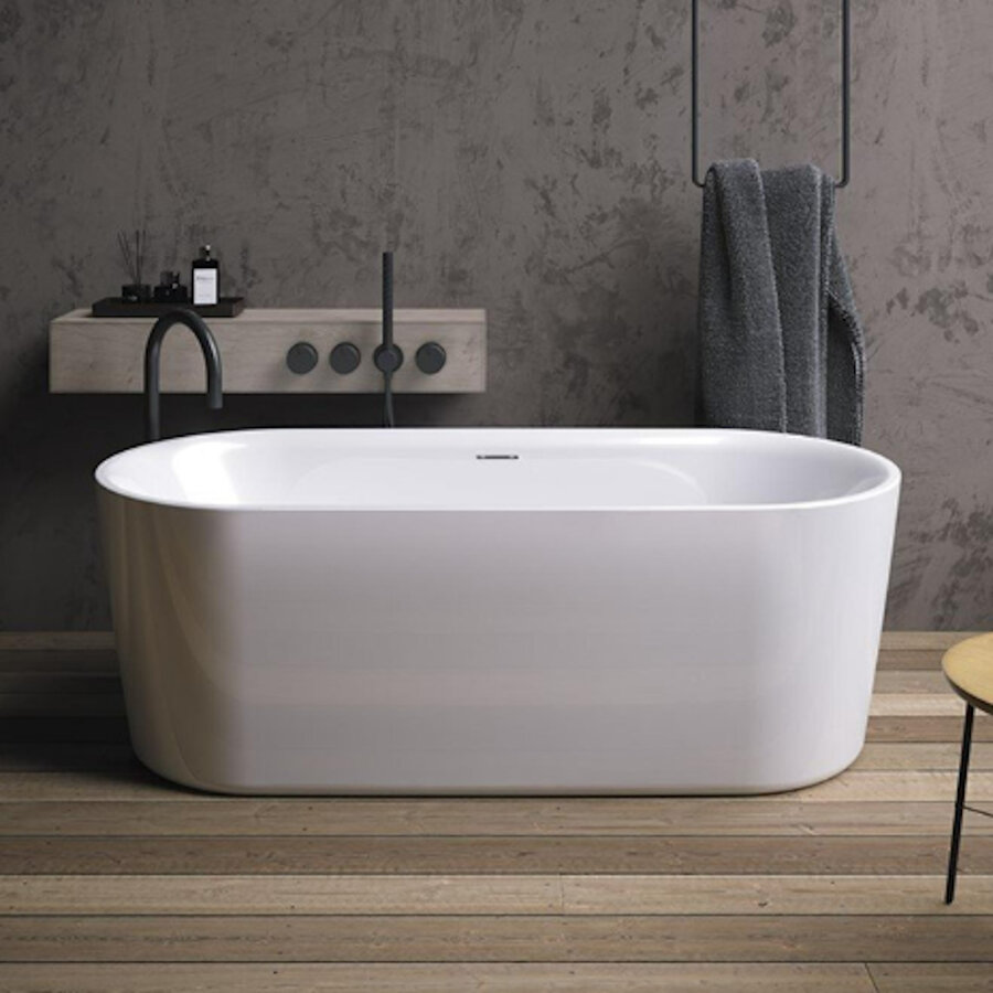 Bad Vrijstaand Riho Modesty 170x76 cm Acryl Hoogglans Wit