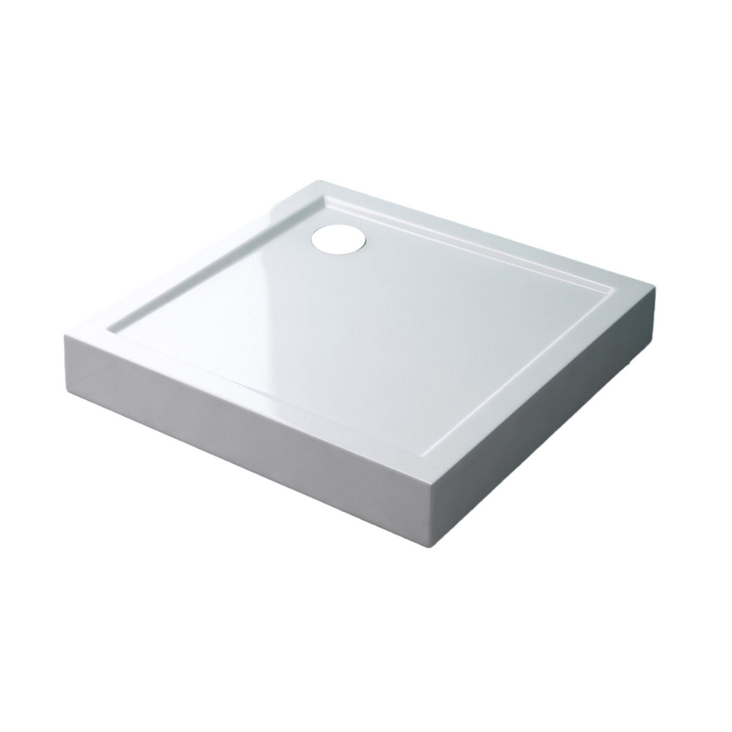 Best Design Best-Design "Project" Opbouwdouchebak Vierkant 100x100x14 cm Glans Wit