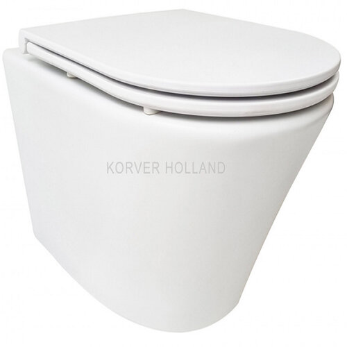 Rimless Wandcloset Wiesbaden Vesta Mat Wit Met Flatline Toiletzitting Softclose En Quick Release Mat Wit 