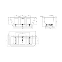 Clou InBe Ligbad Wandmodel Back to Wall 170x75x58 cm Acryl Wit Met Viega Badafvoer en Overloop Wit