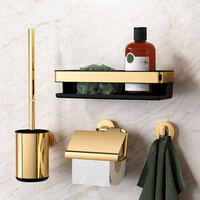 Toiletrolhouder Tiger Cooper Met Klep Hangend Goud