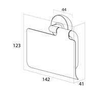 Toiletrolhouder Tiger Cooper Met Klep Hangend Goud