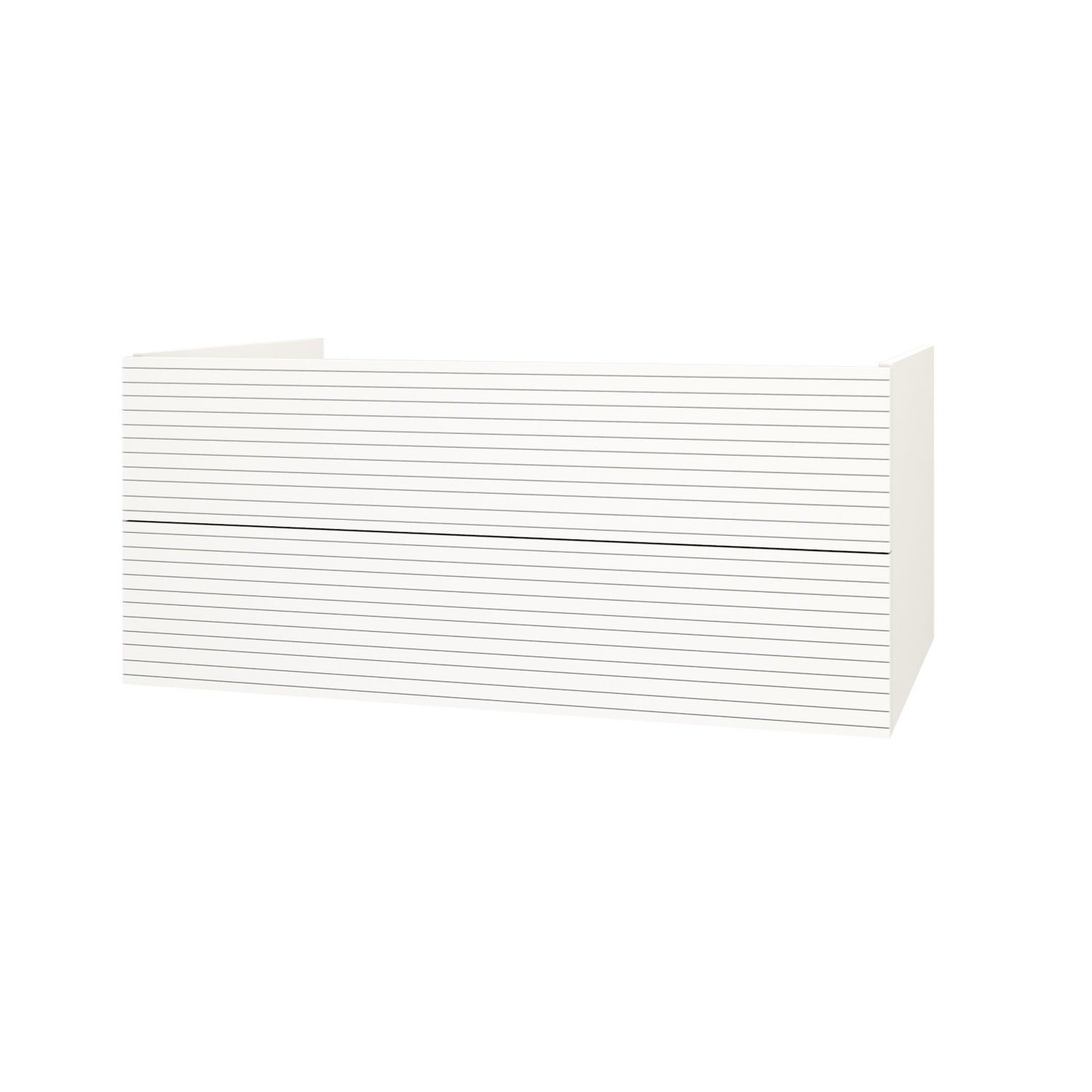 Onderkast BWS Elite 120x45x50 cm Met Horizontaal Reliëf Mat Wit Boss & Wessing