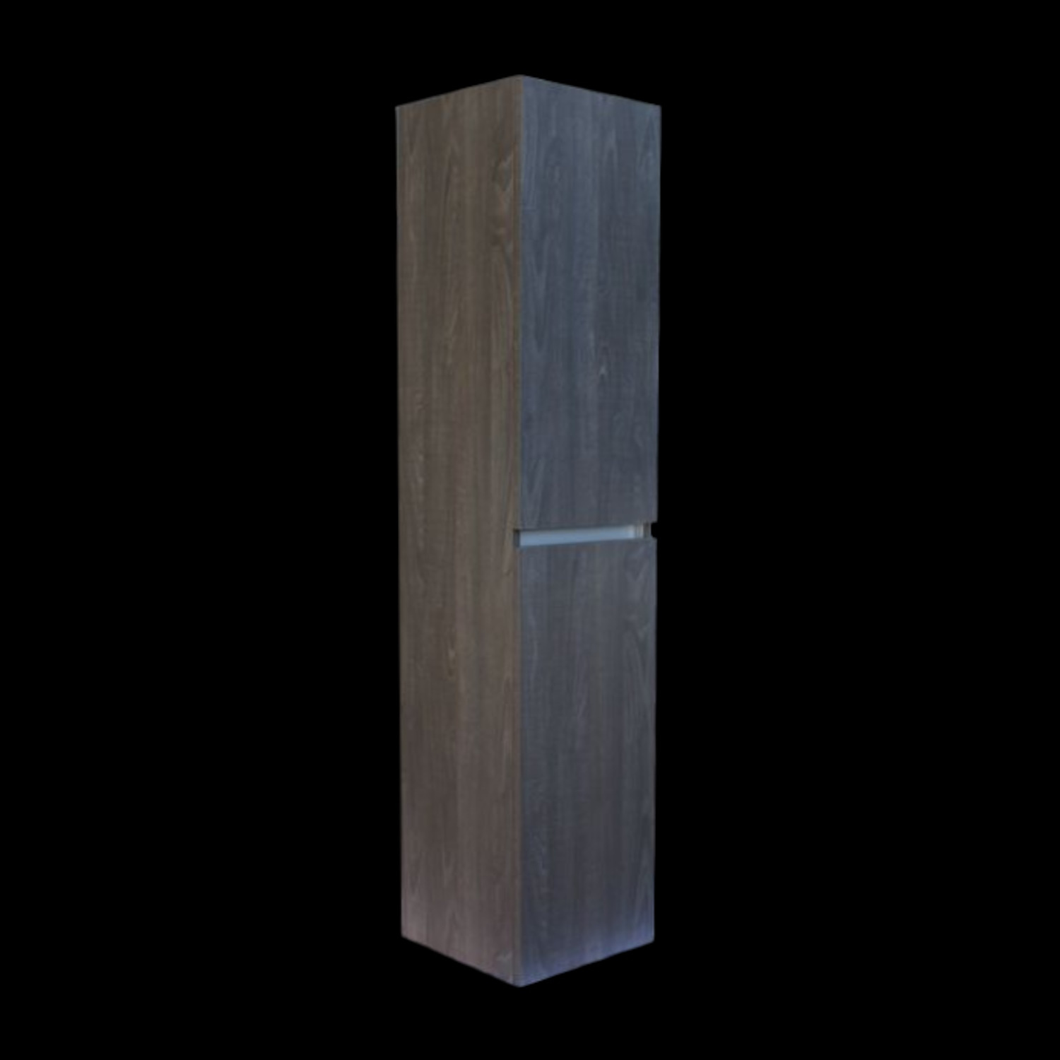 Kolomkast Sanilux Trendline Met Greeplijst Aluminium 160x35x35 cm Silver Oak Sanilux