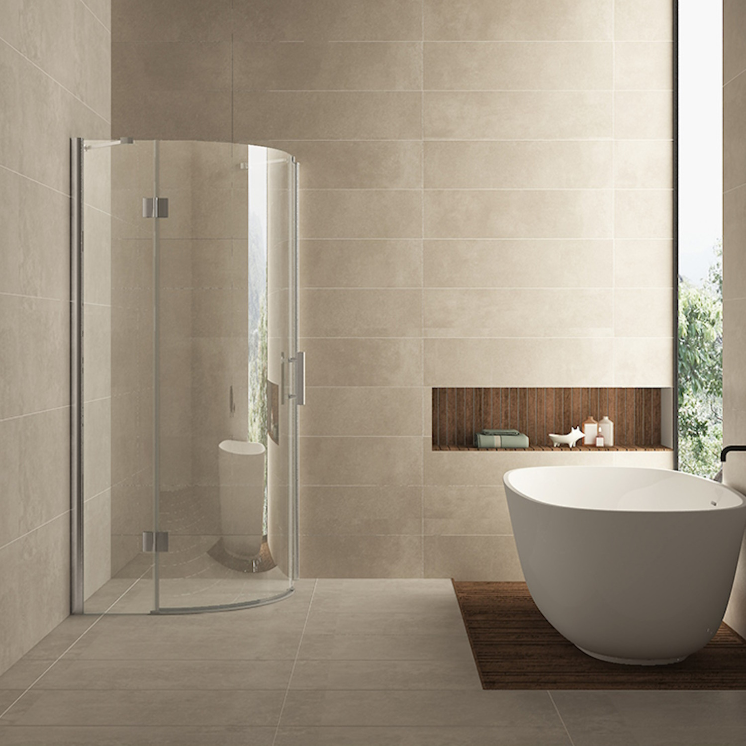 BWS Douchecabine | Kwartrond 90x90x200 cm | 1 deur Links | 8 mm NANO coating glas Boss & Wessing