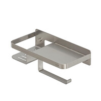 Toiletrolhouder Tiger Caddy Met Planchet RVS Geborsteld
