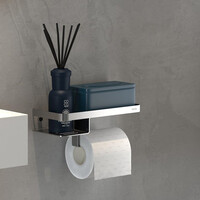 Toiletrolhouder Tiger Caddy Met Planchet RVS Geborsteld