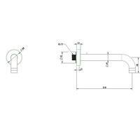 Best-Design Chrome 90 Muuruitloop Met Rozet 1/2"x 21 cm Chroom