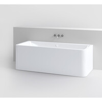 Clou InBe Ligbad Wandmodel Rechthoekig 172x74x60.5 cm Acryl Wit Met Overloop Wit