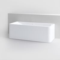 Clou InBe Ligbad Wandmodel Rechthoekig 172x74x60.5 cm Acryl Wit Met Overloop Wit