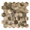 Isodeco Mozaïek Isodeco Steenstrip Hexagon Zelfklevend 29.0x28.0 cm Geborsteld Brons (Prijs Per Stuk)