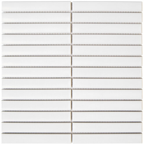 Mozaïek Sevilla Kit-Kat 29.6x29.9 cm Geglazuurd Porselein, Mat White (Prijs per 0.89 M2) 