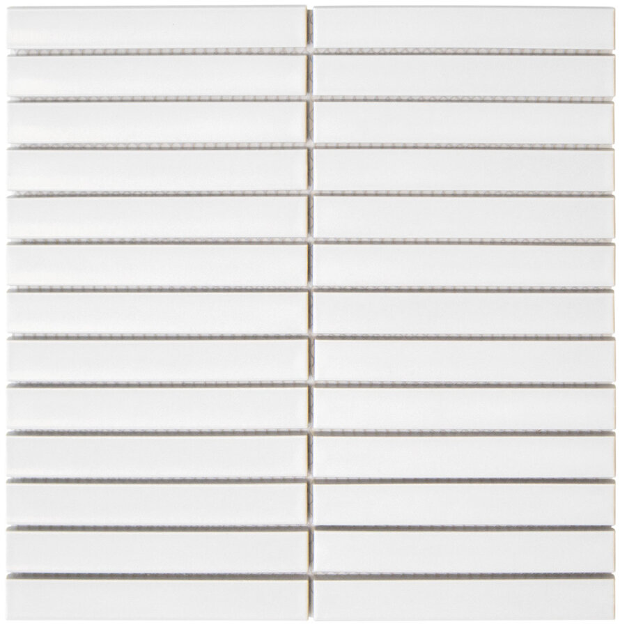 Mozaïek Sevilla Kit-Kat 29.6x29.9 cm Geglazuurd Porselein, Mat White (Prijs per 0.89 M2)