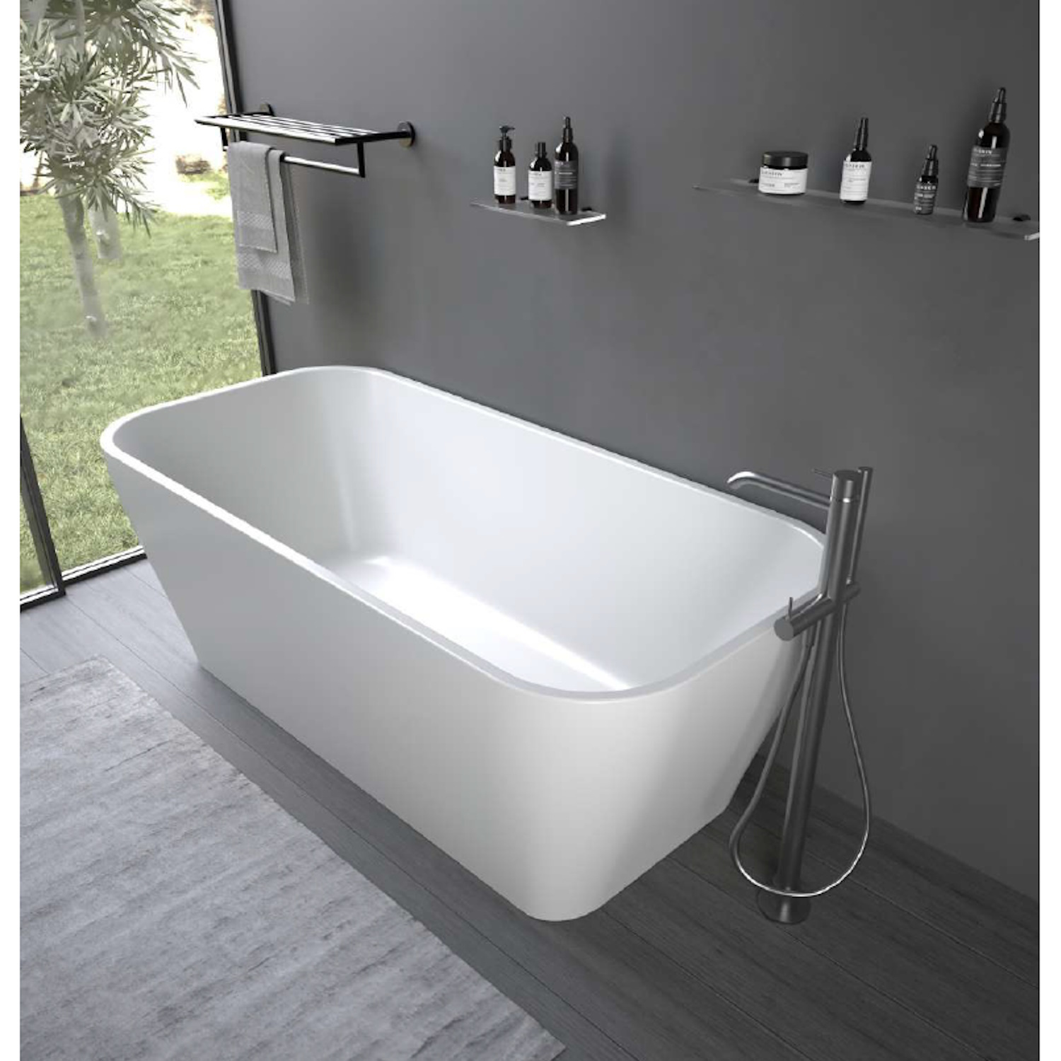 Ligbad Ideavit Delia Arcryl 170x80x60 cm Wit Mat Ideal Standard