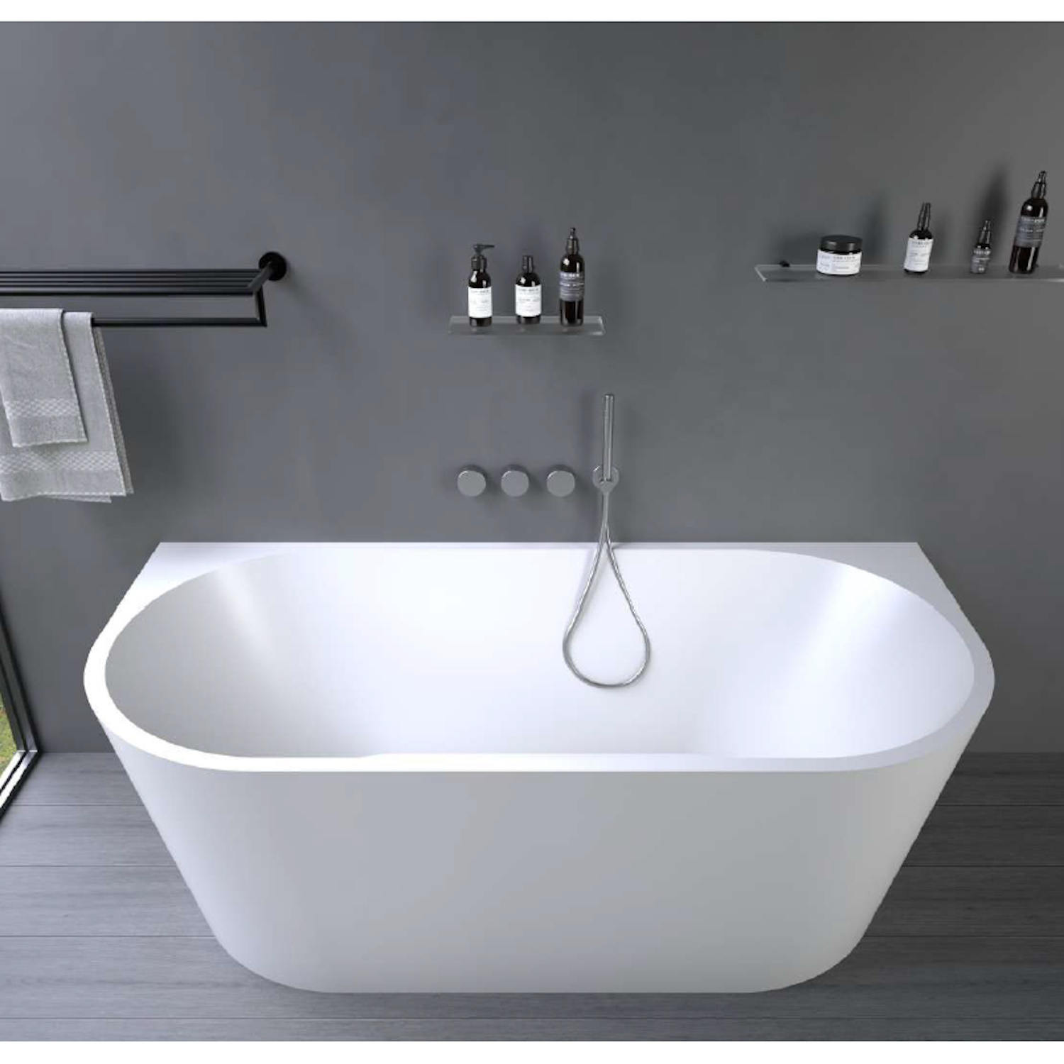 Ligbad Ideavit Alexa Arcryl 170x80x58 cm Wit Mat Ideavit