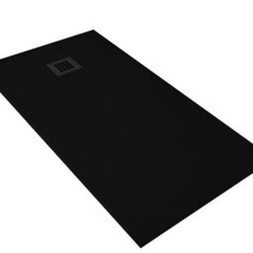 Douchebak Aquasplash Renovi 180x90x3 cm Composietsteen Mat Zwart 