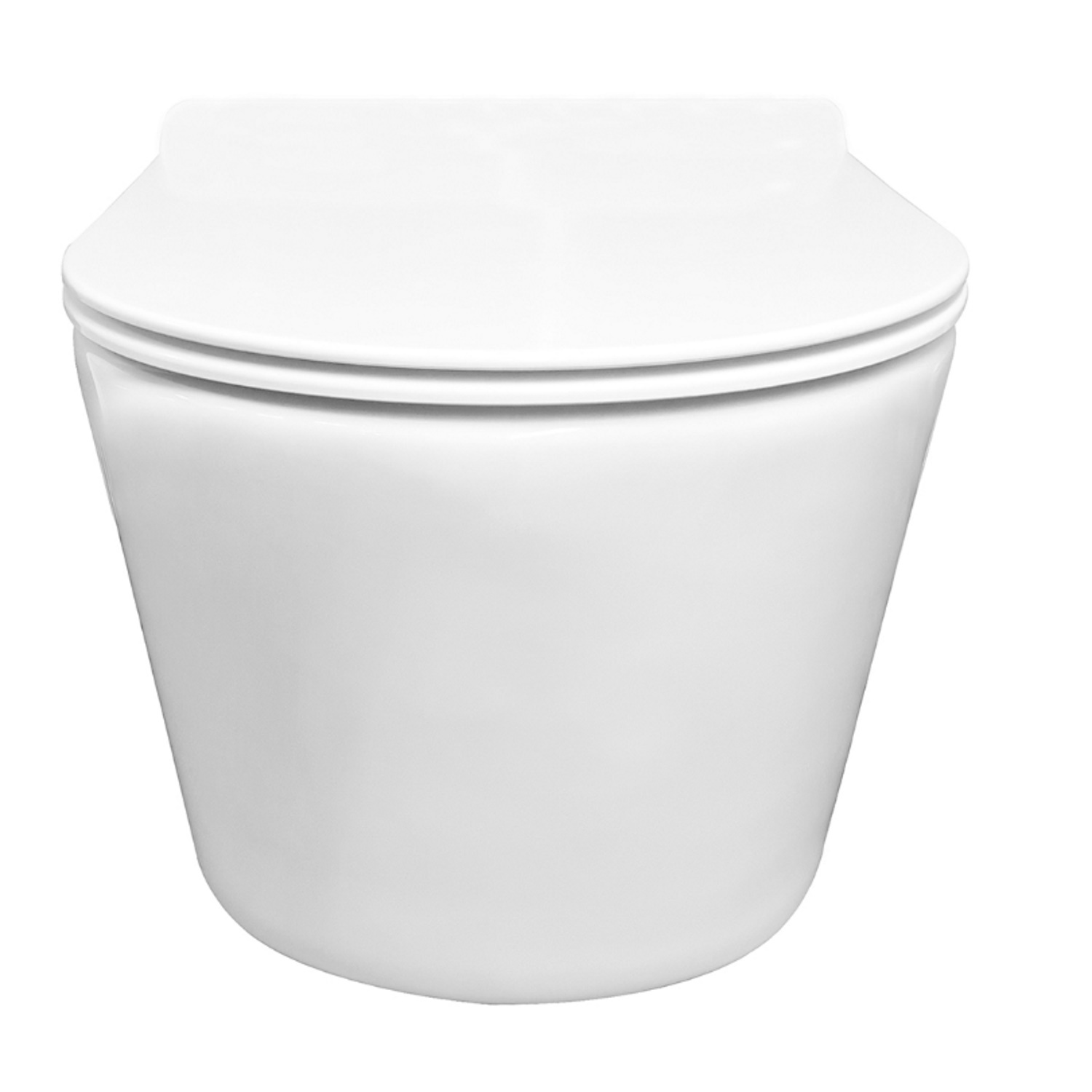 Rimless Wandcloset BWS Mark Met Toiletzitting Softclose En Quick Release Glans Wit Boss & Wessing