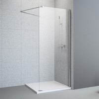 Douchewand BWS Highrise 90x225cm Nano chroom Verhoogd