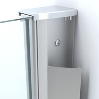 Douchewand BWS Highrise 90x225cm Nano chroom Verhoogd