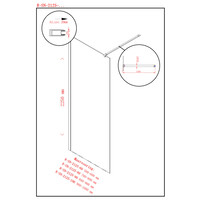 Douchewand BWS Highrise 90x225cm Nano chroom Verhoogd