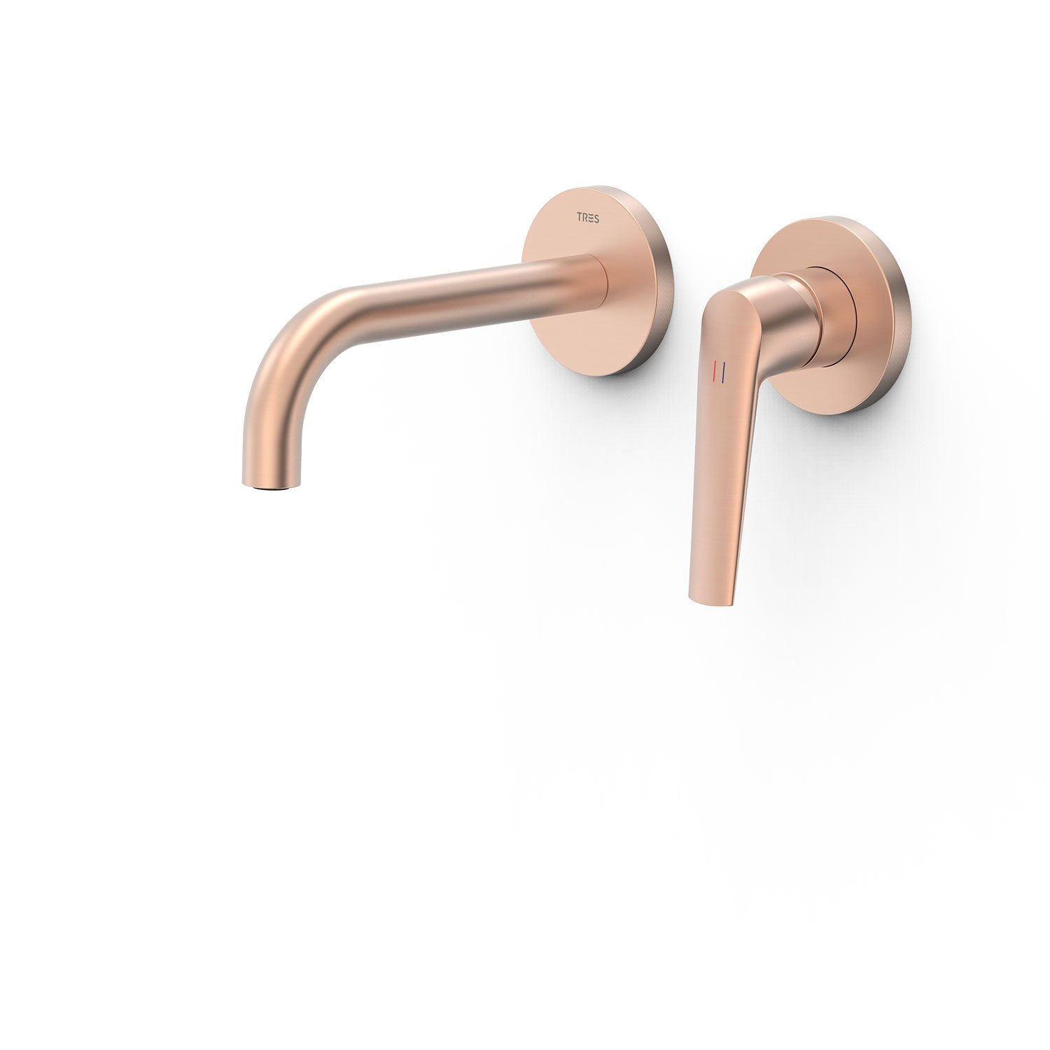 Wastafelkraan Inbouw Tres Fuji 17.7 cm Mat Rose Gold Tres