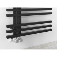 Designradiator Sapho Sophina 60x164,7 cm 833W Mat Zwart