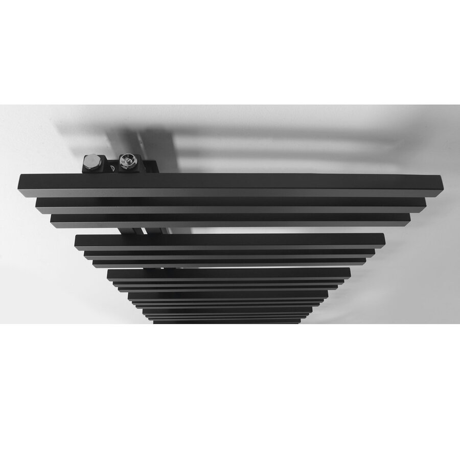 Designradiator Sapho Sophina 60x164,7 cm 833W Mat Zwart