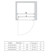 Nisdeur | BWS | Marip | 6mm | 70x190 cm | Mat Chroom