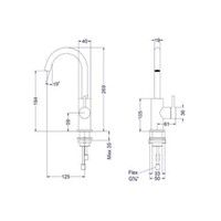 Wastafelkraan IVY Bond Draaibare Uitloop Coldstart Chroom