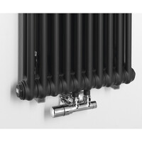 Designradiator Sapho Fede 150x49 cm Mat Zwart