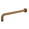 Boss & Wessing Douchearm Rond Gebogen BWS Karsten Met Muurbevestiging 35 cm Geborsteld Brons Koper