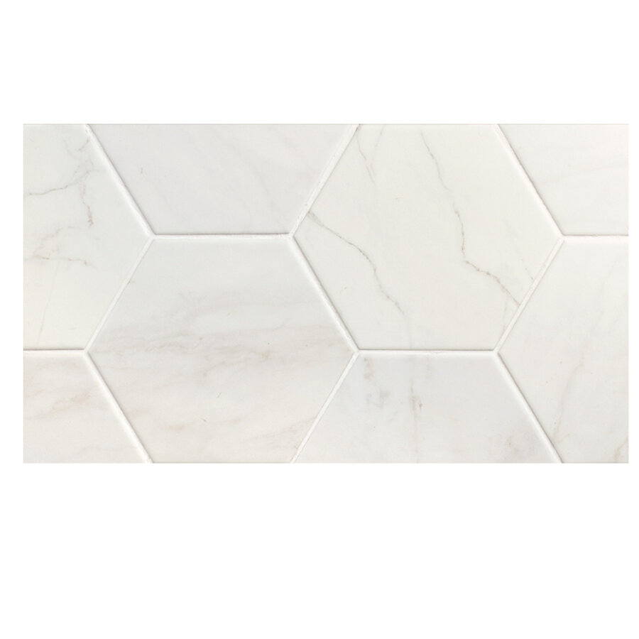 Verona Hexagon White Keramiek 13.9x16cm (Prijs per 0.42 M2) Wit STILE7491