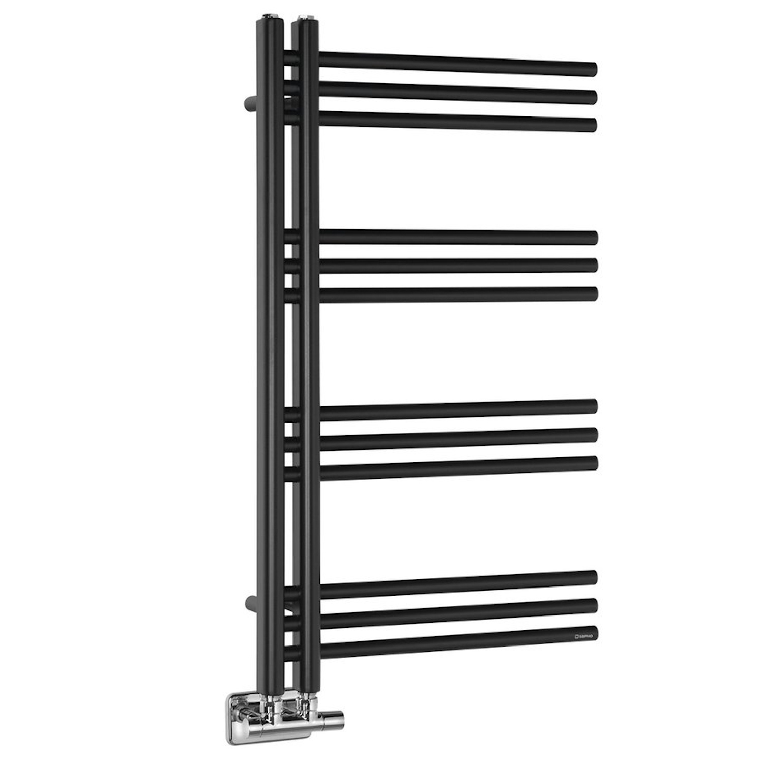 Handdoekradiator Sapho Dorlion Recht 50x90 cm Mat Zwart Sapho