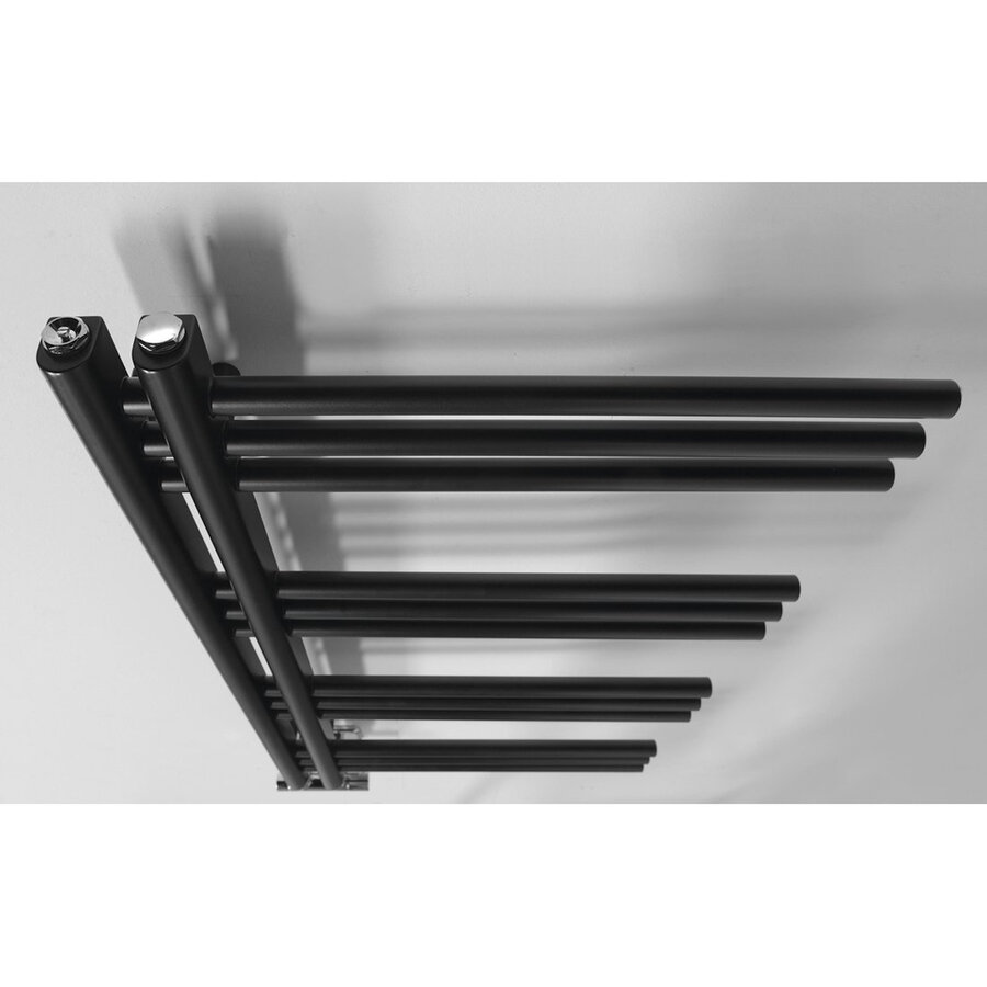 Handdoekradiator Sapho Dorlion Recht 50x90 cm Mat Zwart