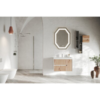 Badkamerkast Van Marcke Friuli 80 cm Gouden Eik Met Wastafel