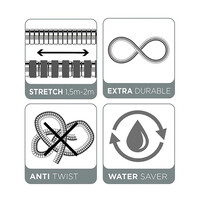 Doucheslang Tiger Excellence Uitrekbaar 150-200 cm Chroom