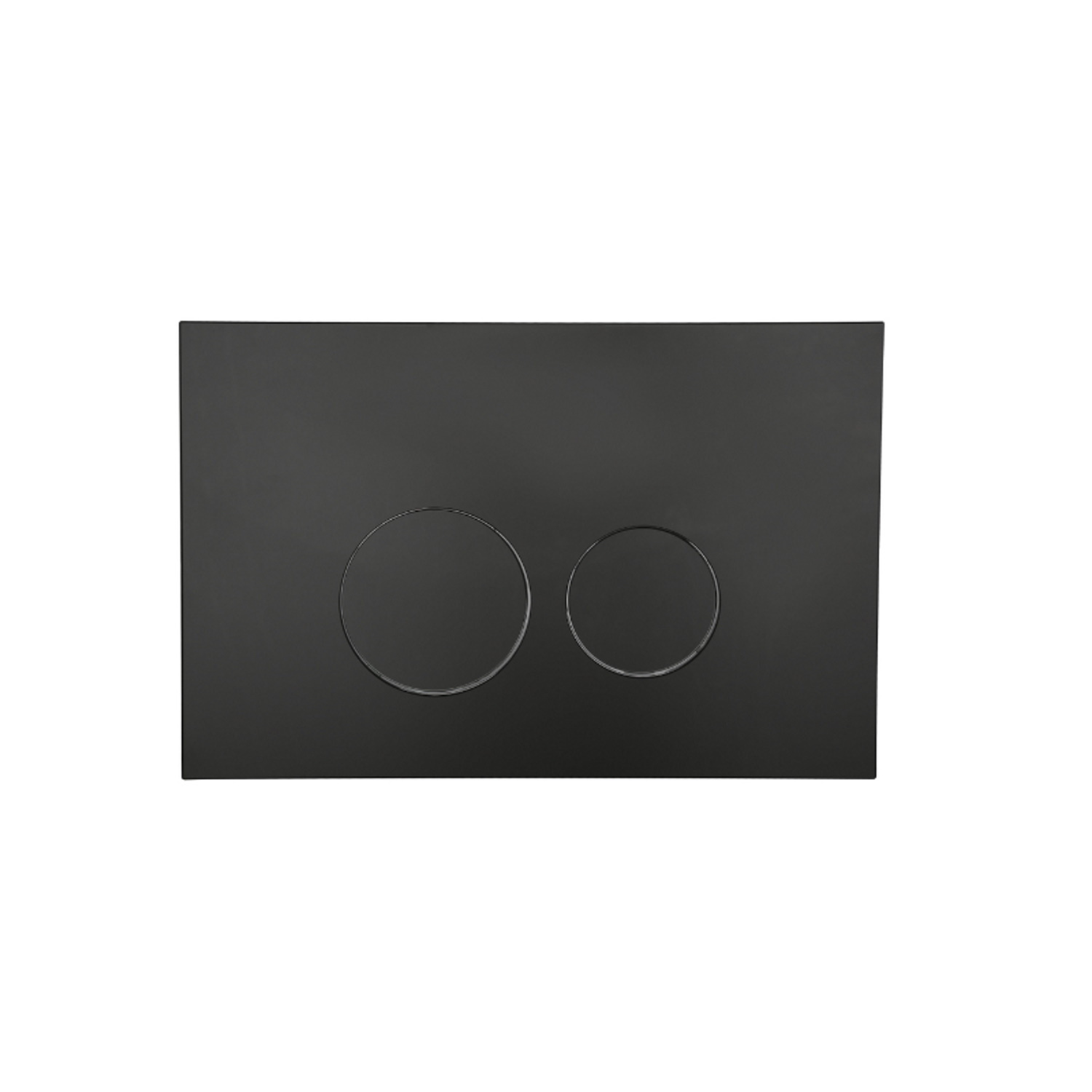 Bedieningsplaat Qeramiq Push Met DualfFush Frontbediening ABS Rond Mat Zwart Qeramiq