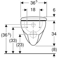Wandcloset Geberit Renova Pack Diepspoel Rimfree Met Zitting Wit