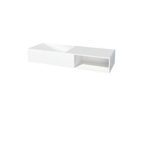 Best-Design "Gruna" Wastafel "Just-Solid" 120x42x20cm Mat Wit 