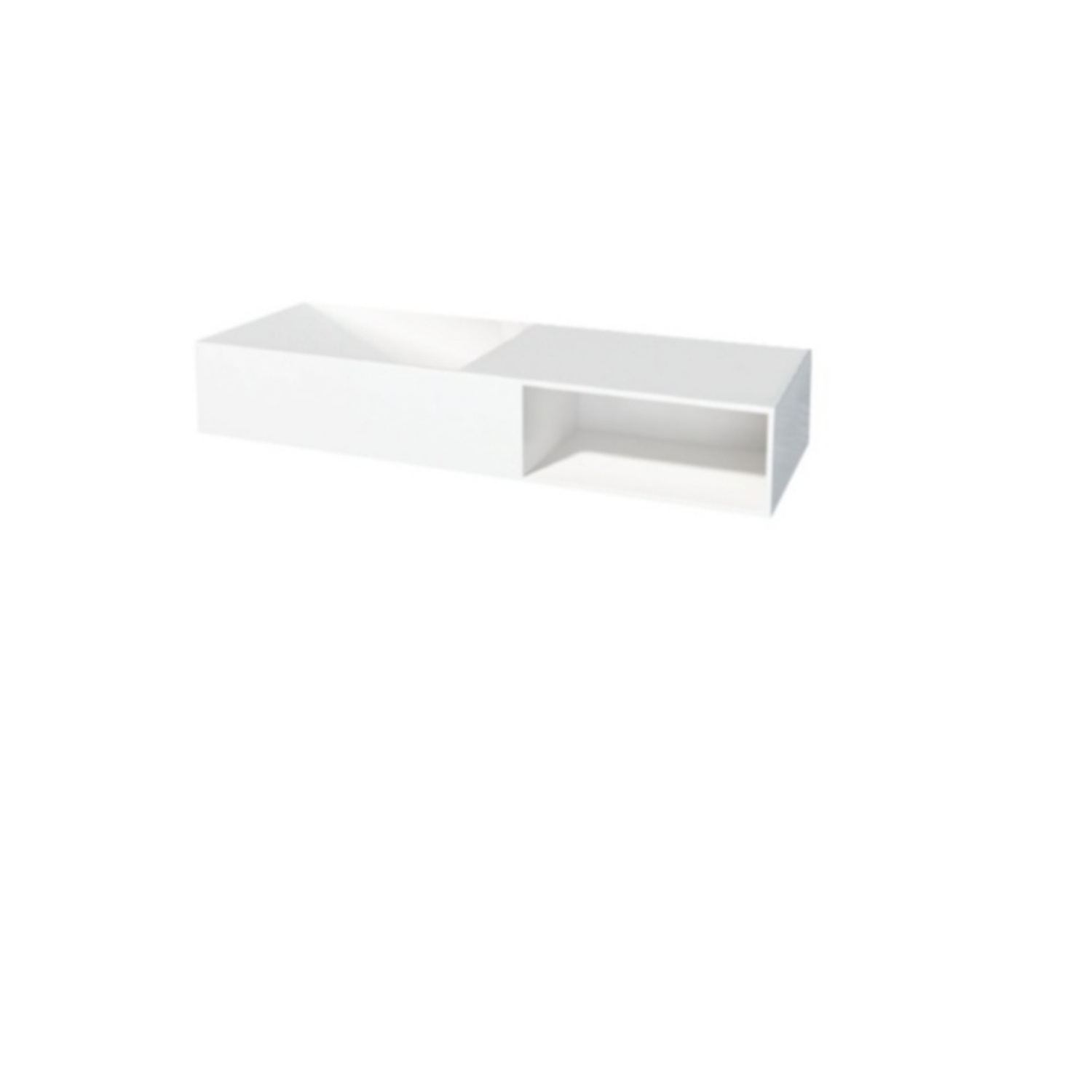 Best Design Best-Design "Gruna" Wastafel "Just-Solid" 120x42x20 cm Mat Wit