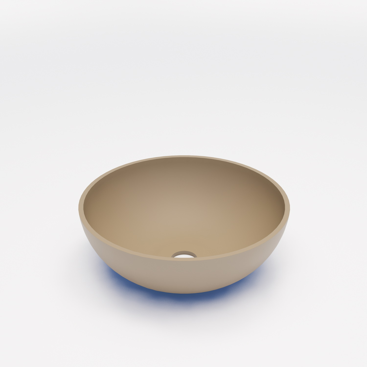Waskom BWS Dorn 40X40X15 cm Rond Solid Beige Mat Boss & Wessing