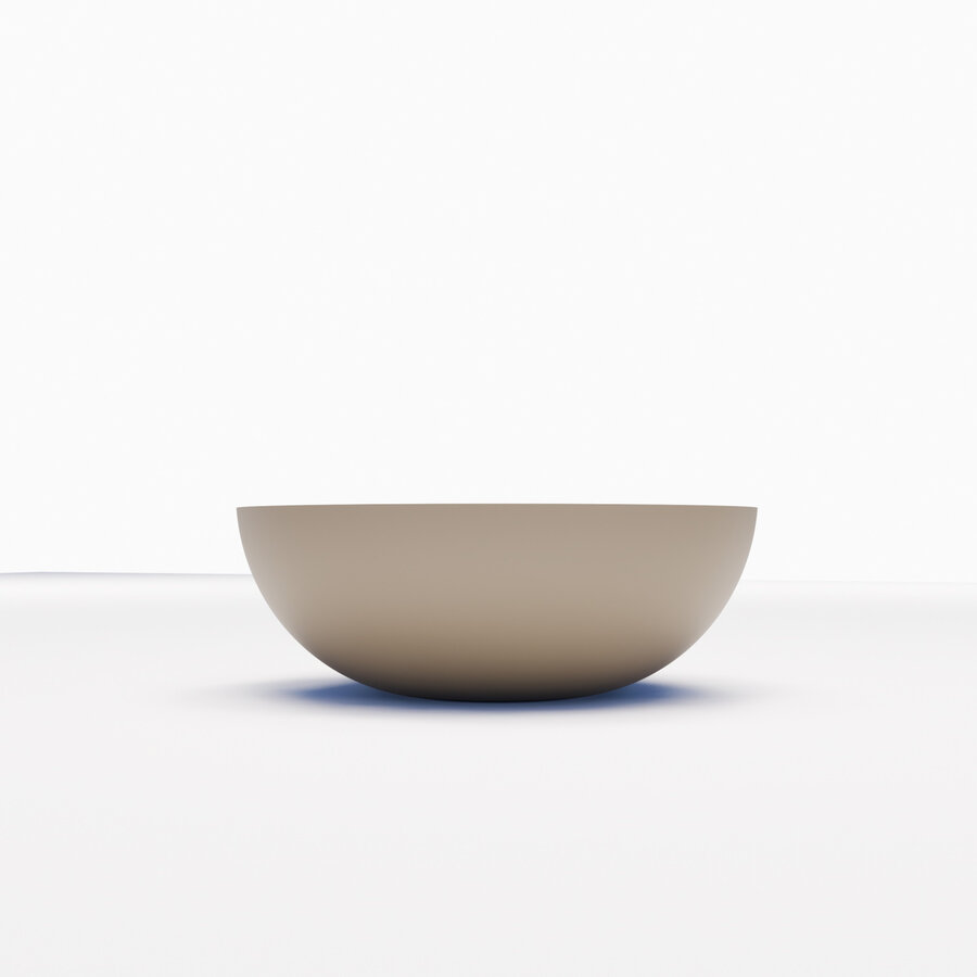 Waskom BWS Dorn 40X40X15cm Rond Solid Beige Mat