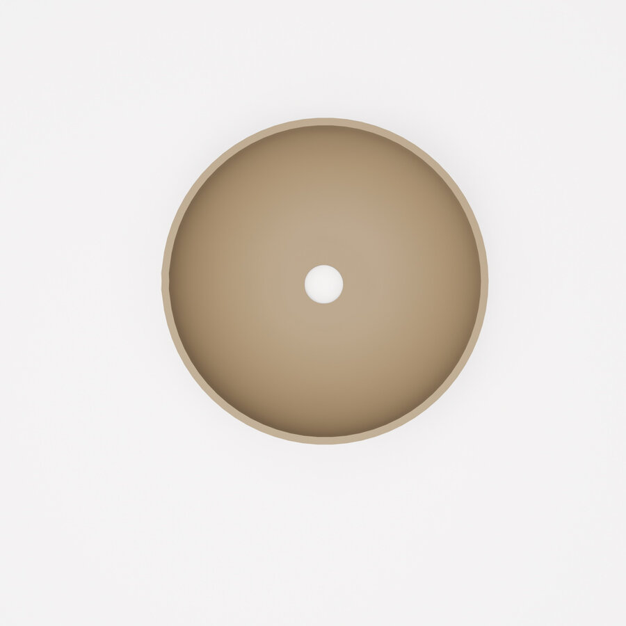 Waskom BWS Dorn 40X40X15cm Rond Solid Beige Mat