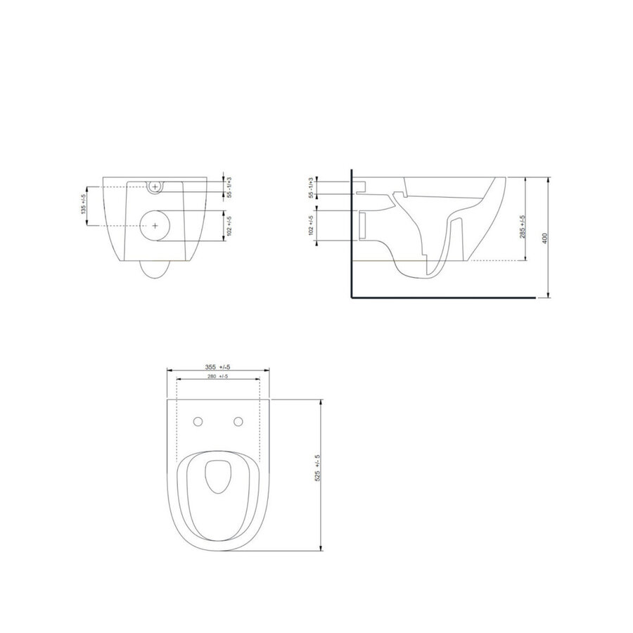 Wandcloset Pack Van Marcke Go Carissa Zonder Spoelrand Mat Latte (pk)