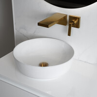 Waskom Loutro Drossia Rond 41.5x41.5x13 cm Hoogglans Wit