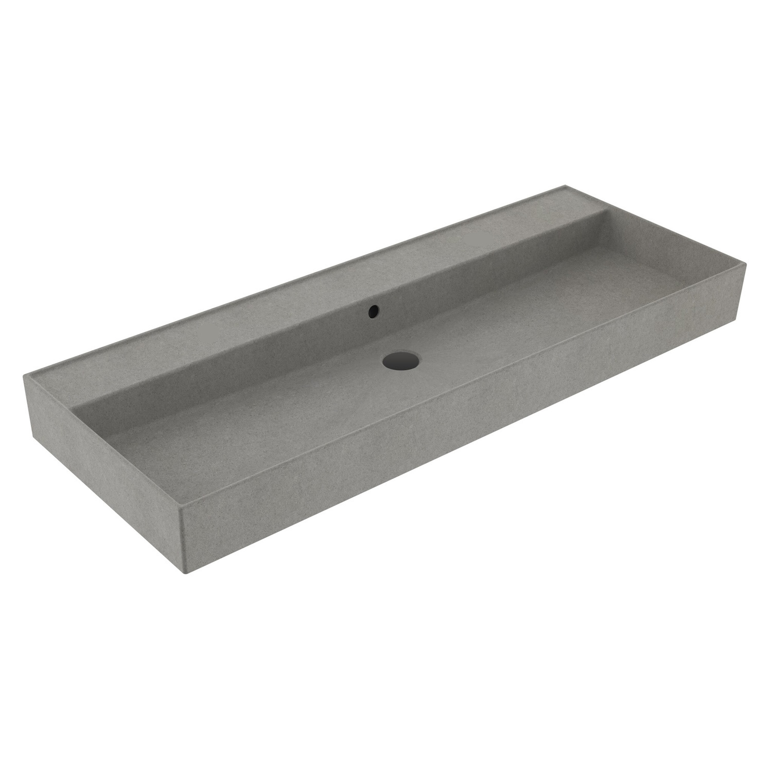 Wastafel Sanilux Edge Keramiek 120 Enkele Wasbak 0 Kraangaten Warm Beton Sanilux