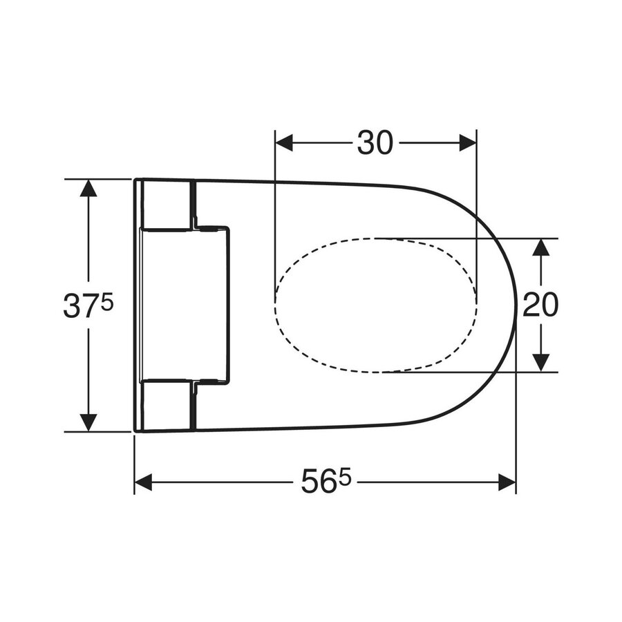 Douche WC Geberit AquaClean Alba Met Afstandsbediening Wit