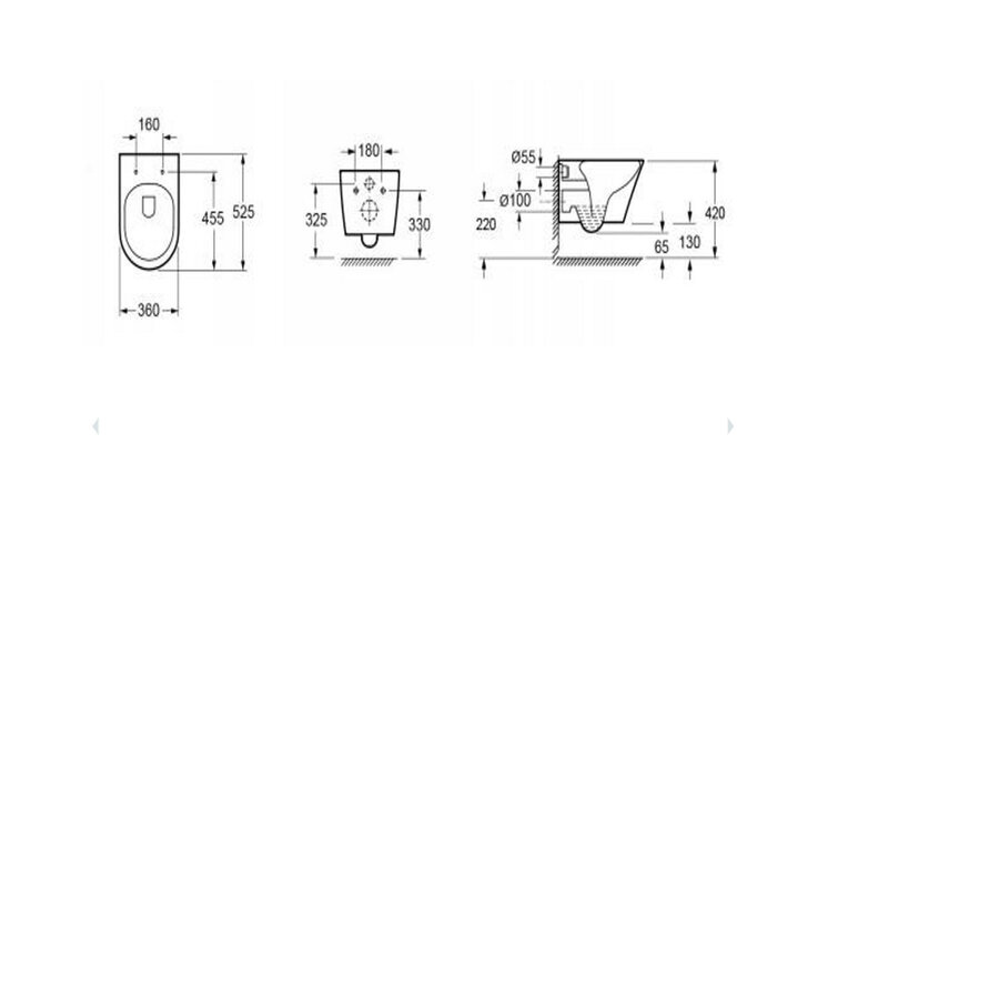 Wandcloset Wiesbaden Vesta Rimless Tornado Flush Mat Wit