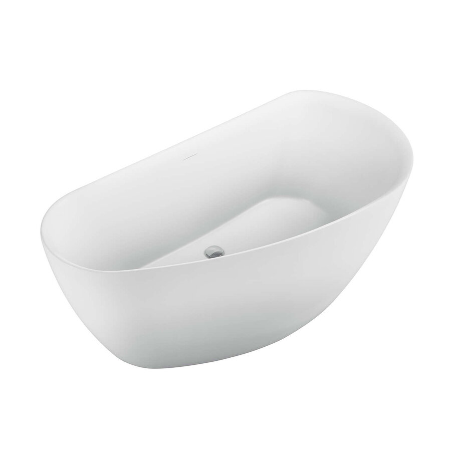 Vrijstaand Bad Luca Sanitair Primo Acryl 170x78x60 cm 260L Incl. Afvoerset Mat Wit